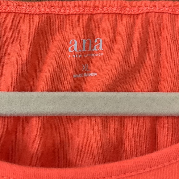 A.N.A Beautiful Coral/Peach Summer Top With Adjustable Side Tassels Size XL - Picture 2 of 14